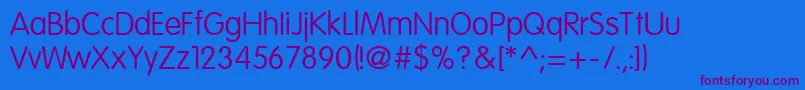 EsfRoundedNormal Font – Purple Fonts on Blue Background