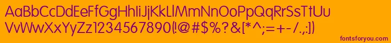 EsfRoundedNormal Font – Purple Fonts on Orange Background
