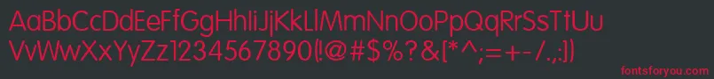 EsfRoundedNormal Font – Red Fonts on Black Background