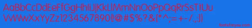 EsfRoundedNormal Font – Red Fonts on Blue Background