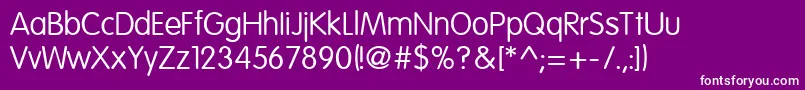 EsfRoundedNormal Font – White Fonts on Purple Background