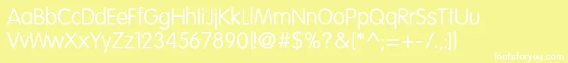 EsfRoundedNormal Font – White Fonts on Yellow Background
