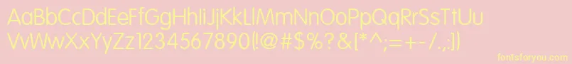 EsfRoundedNormal Font – Yellow Fonts on Pink Background