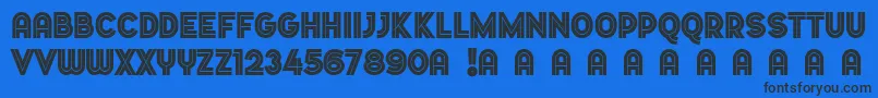 Dopestbymarsnev Font – Black Fonts on Blue Background