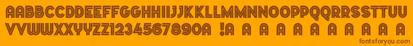 Czcionka Dopestbymarsnev – brązowe czcionki na pomarańczowym tle