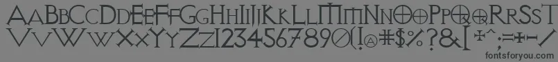 Vi Font – Black Fonts on Gray Background