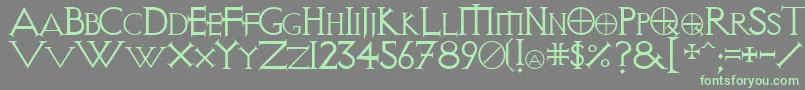 Vi Font – Green Fonts on Gray Background