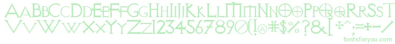 Vi Font – Green Fonts on White Background