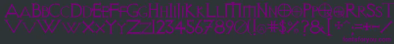 Vi Font – Purple Fonts on Black Background