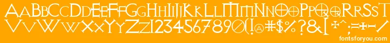 Vi Font – White Fonts on Orange Background