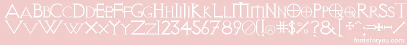 Vi Font – White Fonts on Pink Background