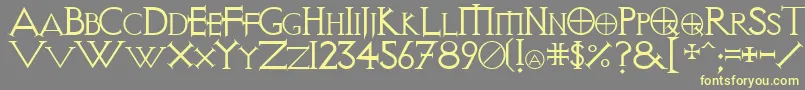 Vi Font – Yellow Fonts on Gray Background