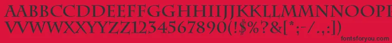 CharlemagneBold Font – Black Fonts on Red Background