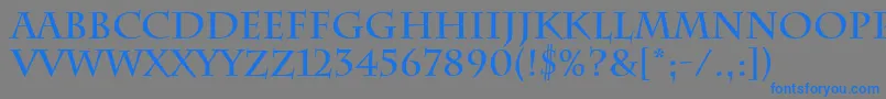 CharlemagneBold Font – Blue Fonts on Gray Background
