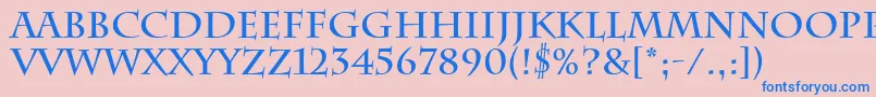 CharlemagneBold Font – Blue Fonts on Pink Background