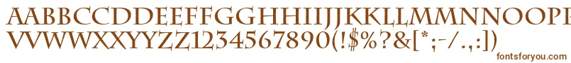 Шрифт CharlemagneBold – коричневые шрифты на белом фоне