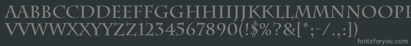 CharlemagneBold Font – Gray Fonts on Black Background