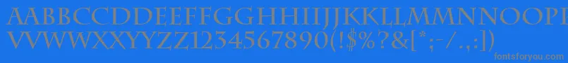 CharlemagneBold Font – Gray Fonts on Blue Background