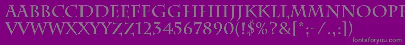 CharlemagneBold Font – Gray Fonts on Purple Background