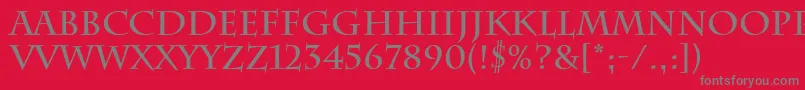CharlemagneBold Font – Gray Fonts on Red Background