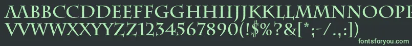 CharlemagneBold Font – Green Fonts on Black Background