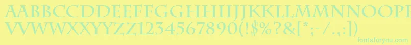 En savoir plus sur la police CharlemagneBold Police CharlemagneBold – polices vertes sur fond jaune