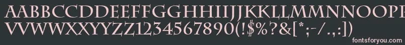 CharlemagneBold Font – Pink Fonts on Black Background