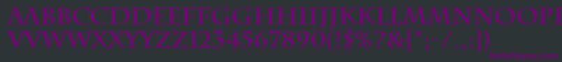 CharlemagneBold Font – Purple Fonts on Black Background