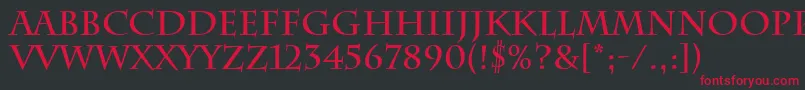 CharlemagneBold Font – Red Fonts on Black Background