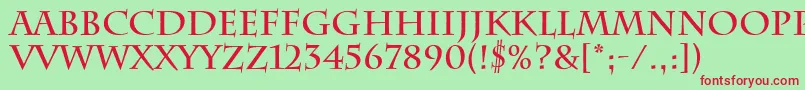 CharlemagneBold Font – Red Fonts on Green Background