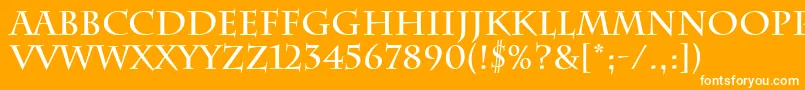 CharlemagneBold Font – White Fonts on Orange Background