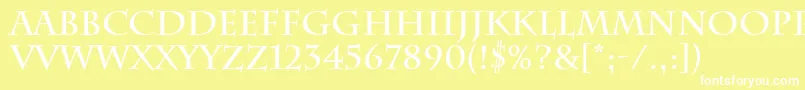 CharlemagneBold Font – White Fonts on Yellow Background
