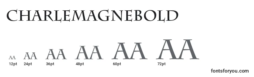 CharlemagneBold Font Sizes