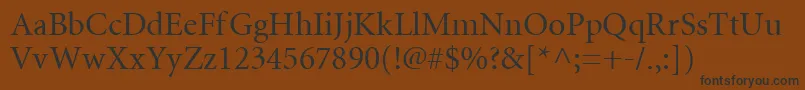 Mntr Font – Black Fonts on Brown Background