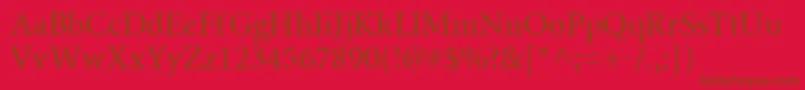Mntr Font – Brown Fonts on Red Background