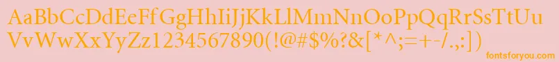 Mntr Font – Orange Fonts on Pink Background