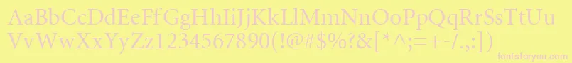 Mntr Font – Pink Fonts on Yellow Background