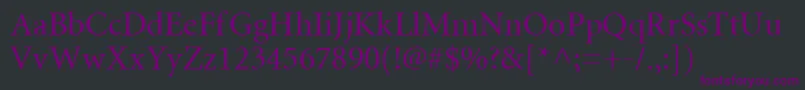Mntr Font – Purple Fonts on Black Background