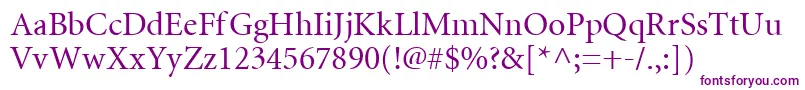 Mntr Font – Purple Fonts on White Background