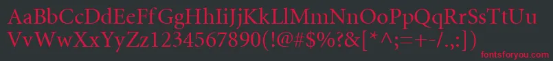 Mntr Font – Red Fonts on Black Background