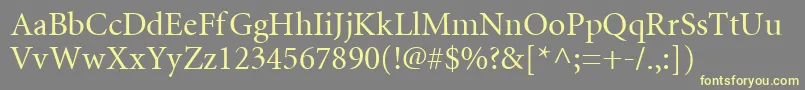 Mntr Font – Yellow Fonts on Gray Background