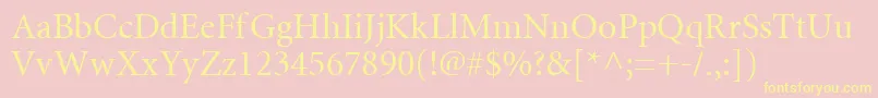 Mntr Font – Yellow Fonts on Pink Background