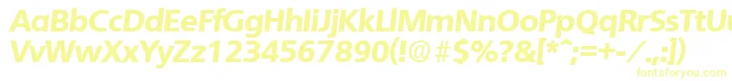 QuebecExtraboldita Font – Yellow Fonts on White Background