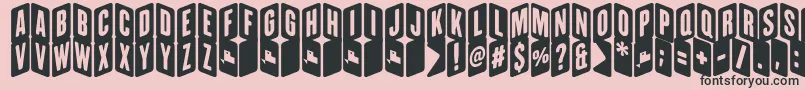 ZigzageoRegFfp Font – Black Fonts on Pink Background