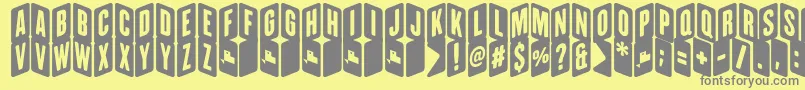 ZigzageoRegFfp Font – Gray Fonts on Yellow Background