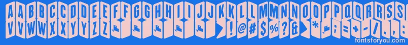 ZigzageoRegFfp Font – Pink Fonts on Blue Background