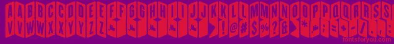 ZigzageoRegFfp Font – Red Fonts on Purple Background