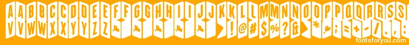 ZigzageoRegFfp Font – White Fonts on Orange Background