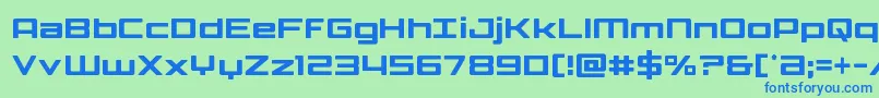 Phoenicialowercasecond Font – Blue Fonts on Green Background