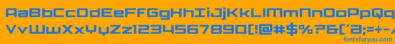 Phoenicialowercasecond Font – Blue Fonts on Orange Background